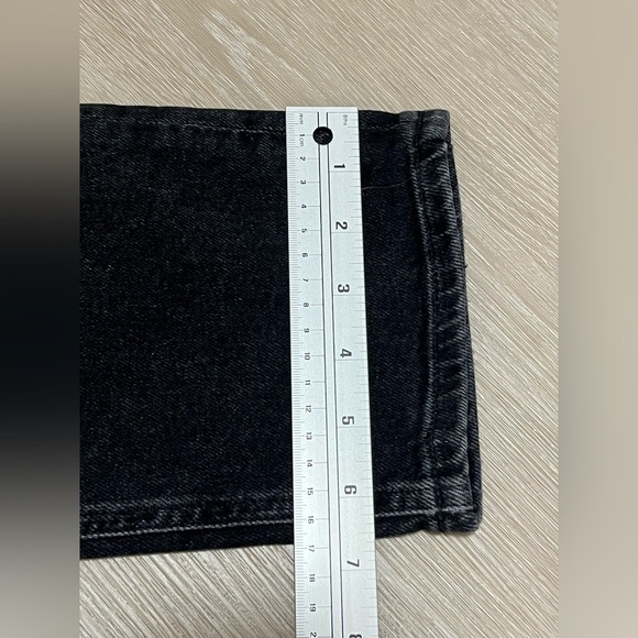 Agolde Riley High Rise Crop Black Jeans Panoramic - Picture 12 of 14